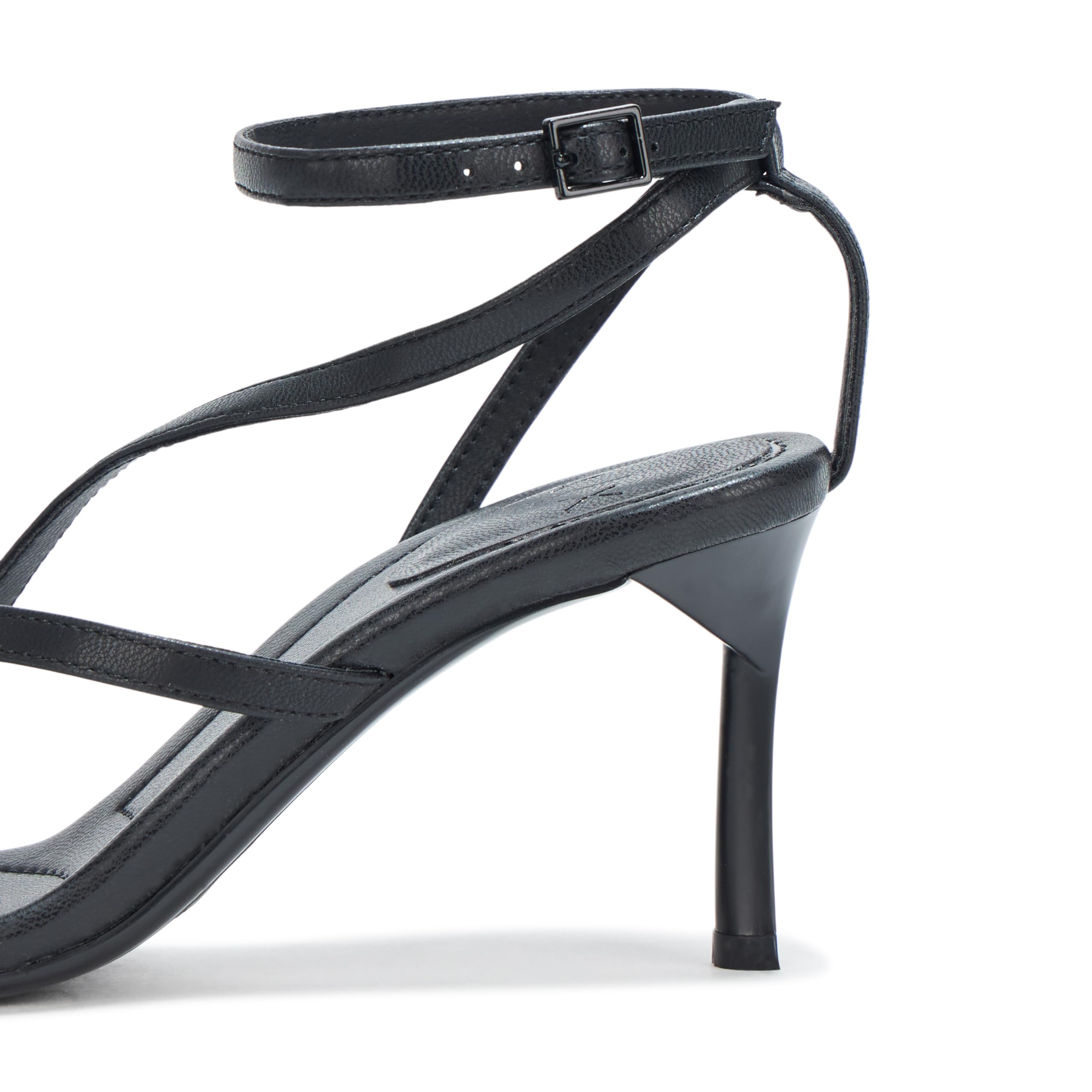Armani Exchange High Heeled Sandal with Heel And Over Top of Foot Strap, Tacco Donna