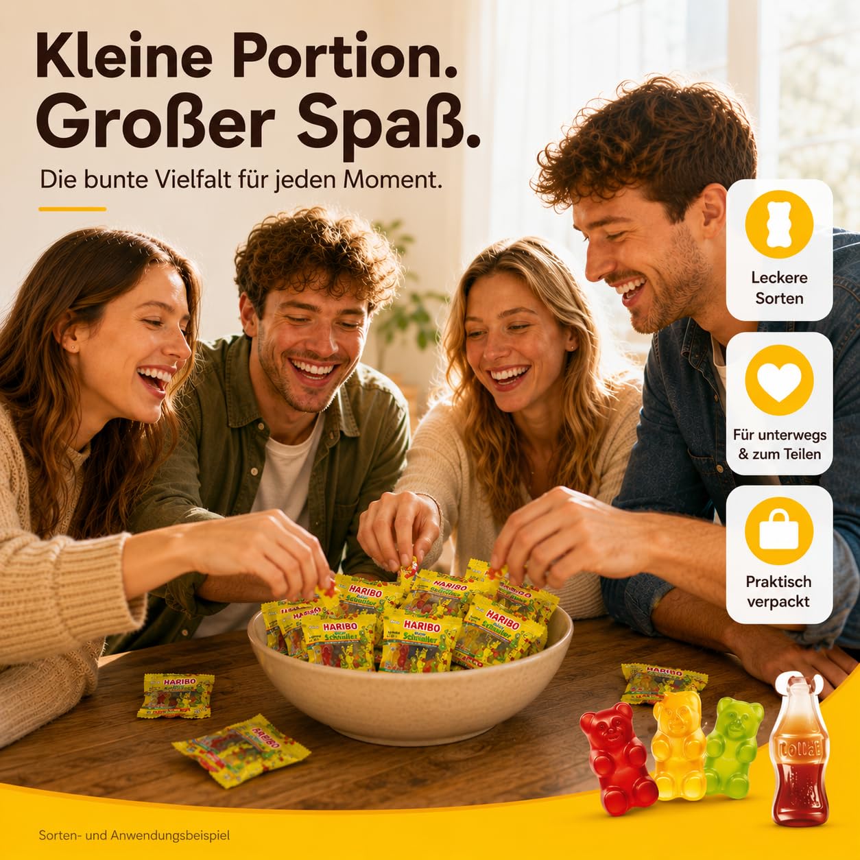 Haribo Minibeutel Mix 5 3er Set + Notizblock GRATIS