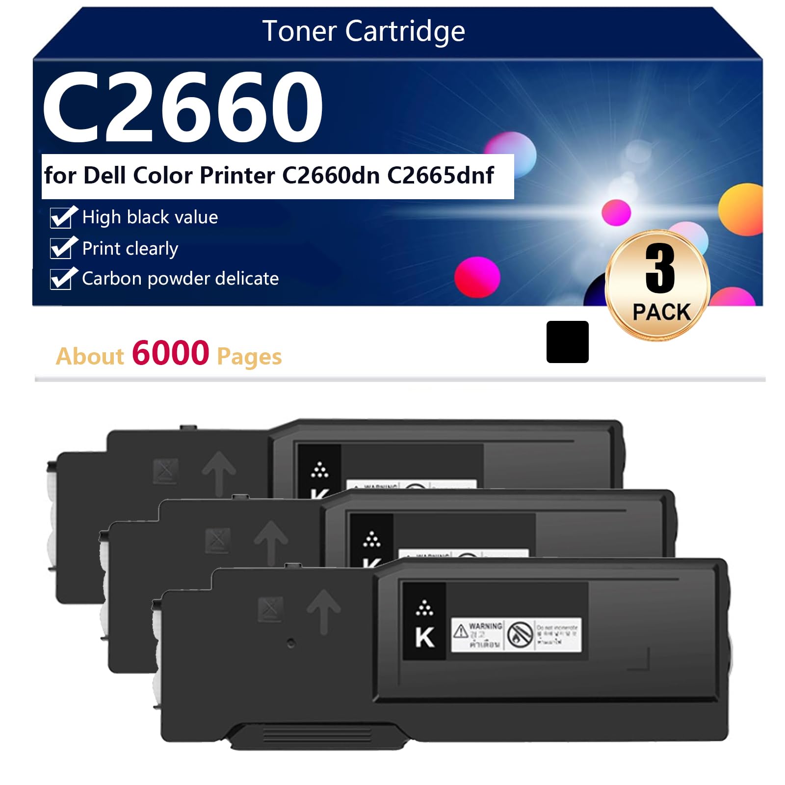Cartouche de toner C2660 haute capacité 6000 pages pour impression nette et précise - 8