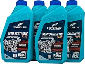 Kit 4l Oleo de Motor 15w40 Api Sm Semissintético Plus