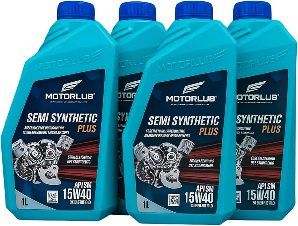 Kit 4l Oleo de Motor 15w40 Api Sm Semissintético Plus