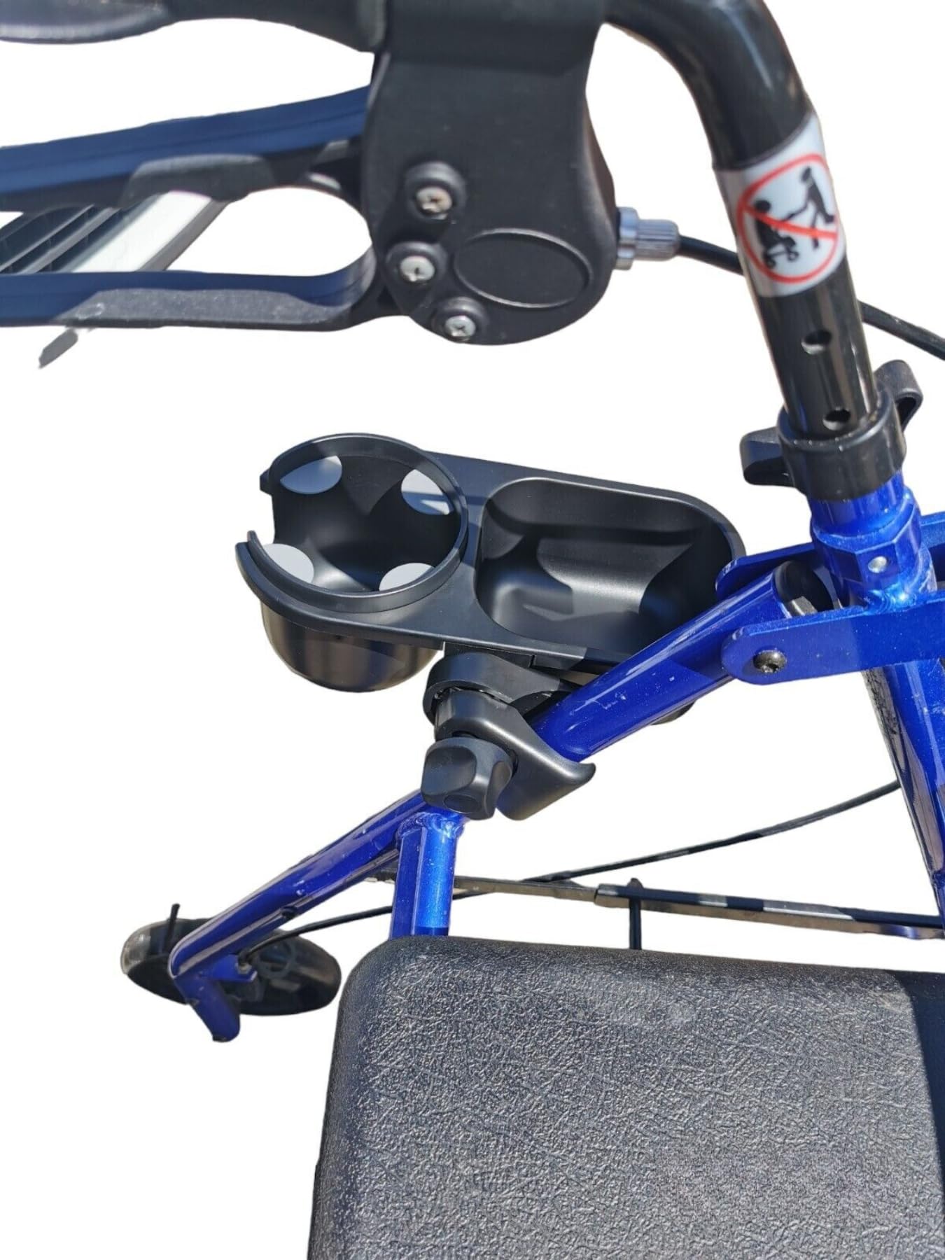 Getränkehalter mit Tablett; ideal für Flaschen, Schlüssel, Snacks, Handys; universell passend für jeden Kinderwagen, Buggy, Kinderwagen, Rollator, Rollstuhl, Gehhilfe