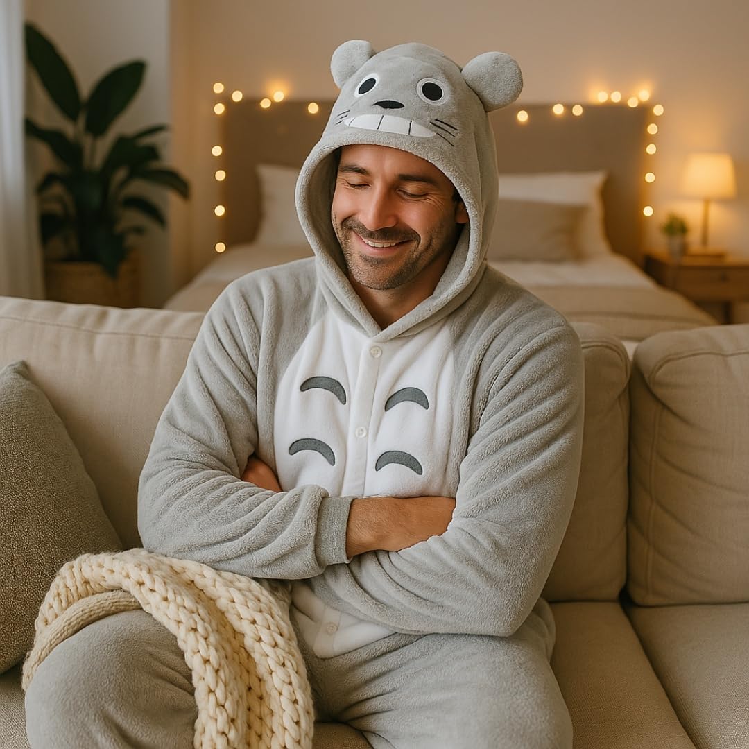 Totoro Combinaison pour adulte - Pyjama Kigurumi câlin unisexe - Tailles S-XL DE/NL/SE/PL Alphanumérique S Regular Baby Yoda