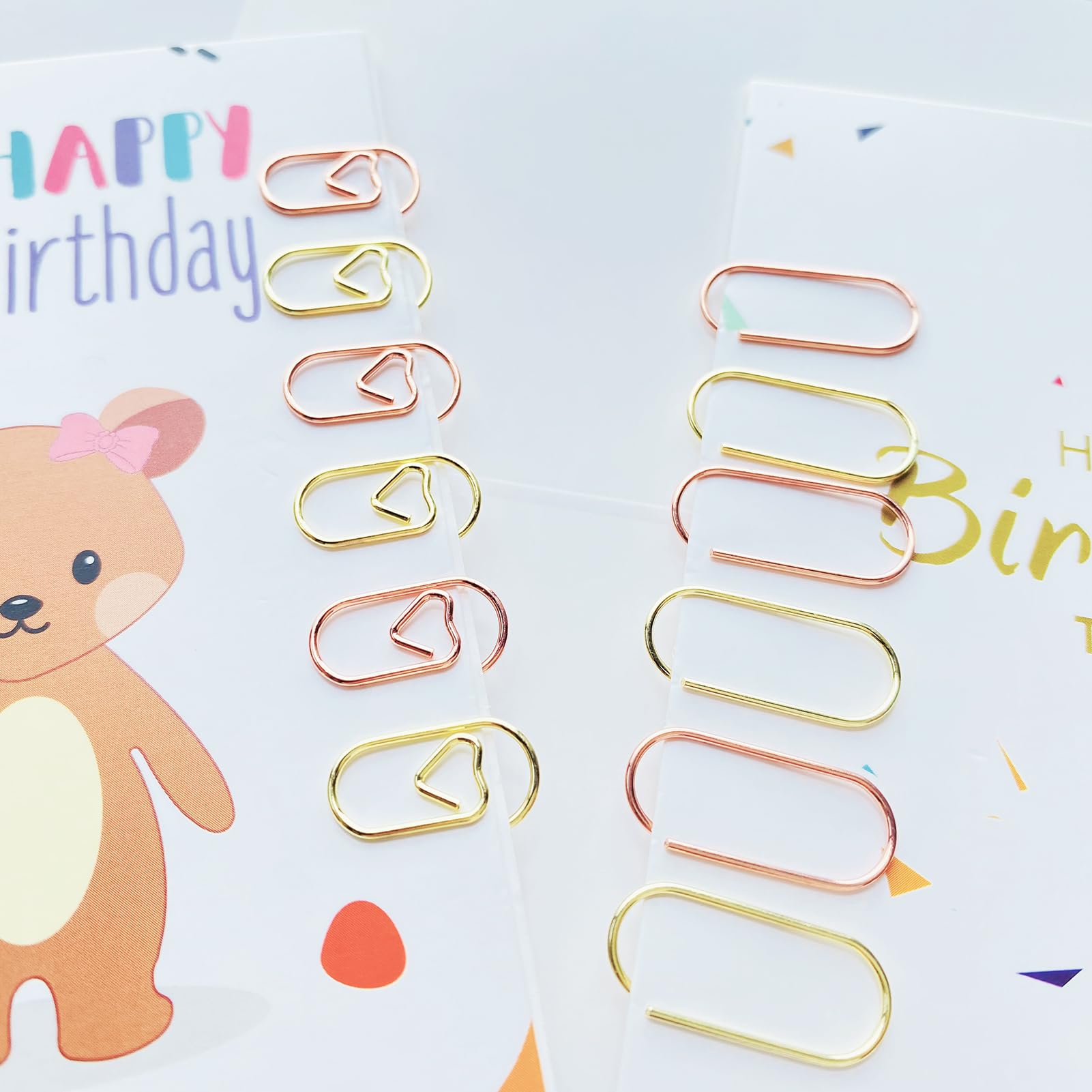 HUVZOR 100Pcs Creative Metal Paper Clips, Mini Anti-Corrosion