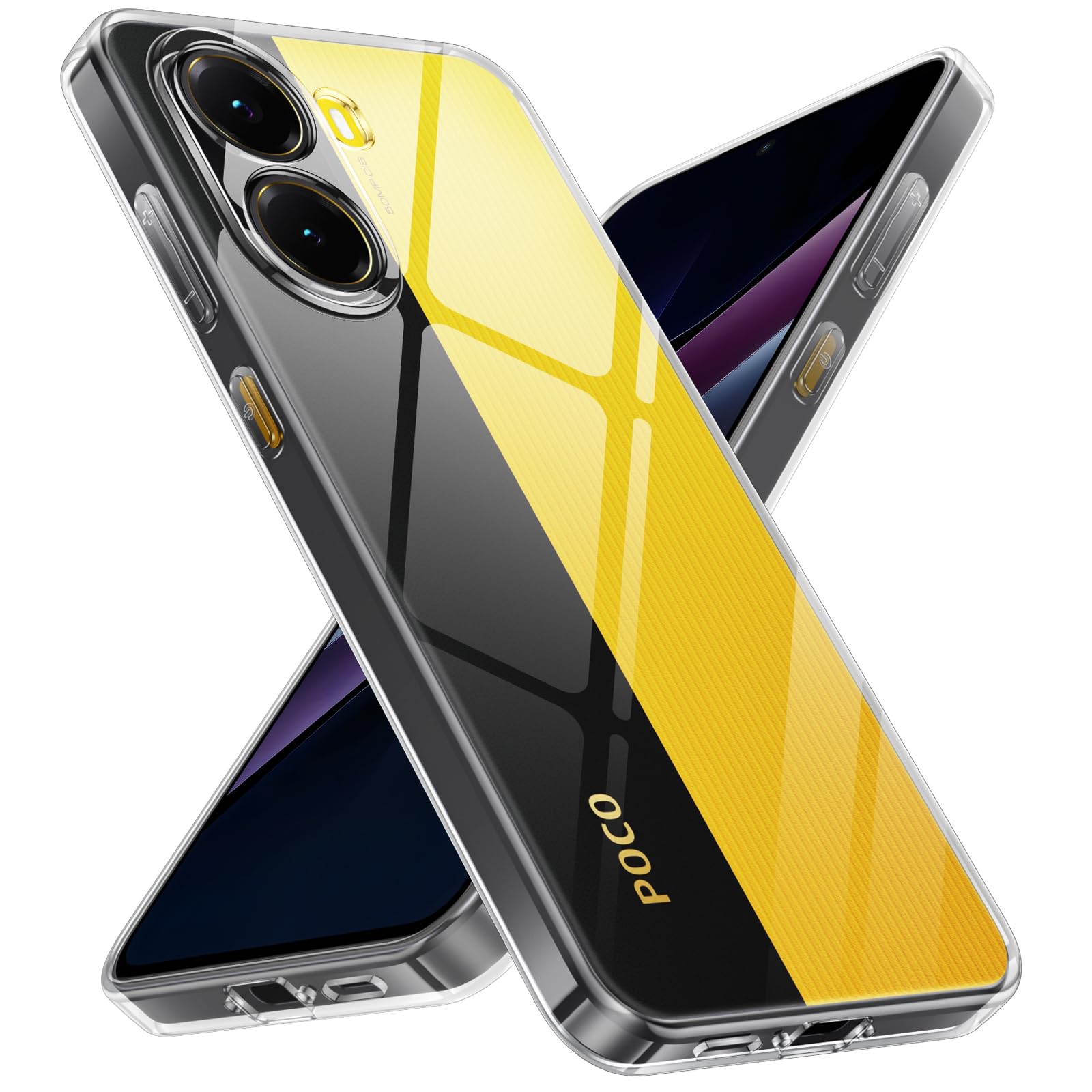 iVoler Cover per Xiaoi Poco X7 Pro 5G, Custodia Antiurto Trasparente