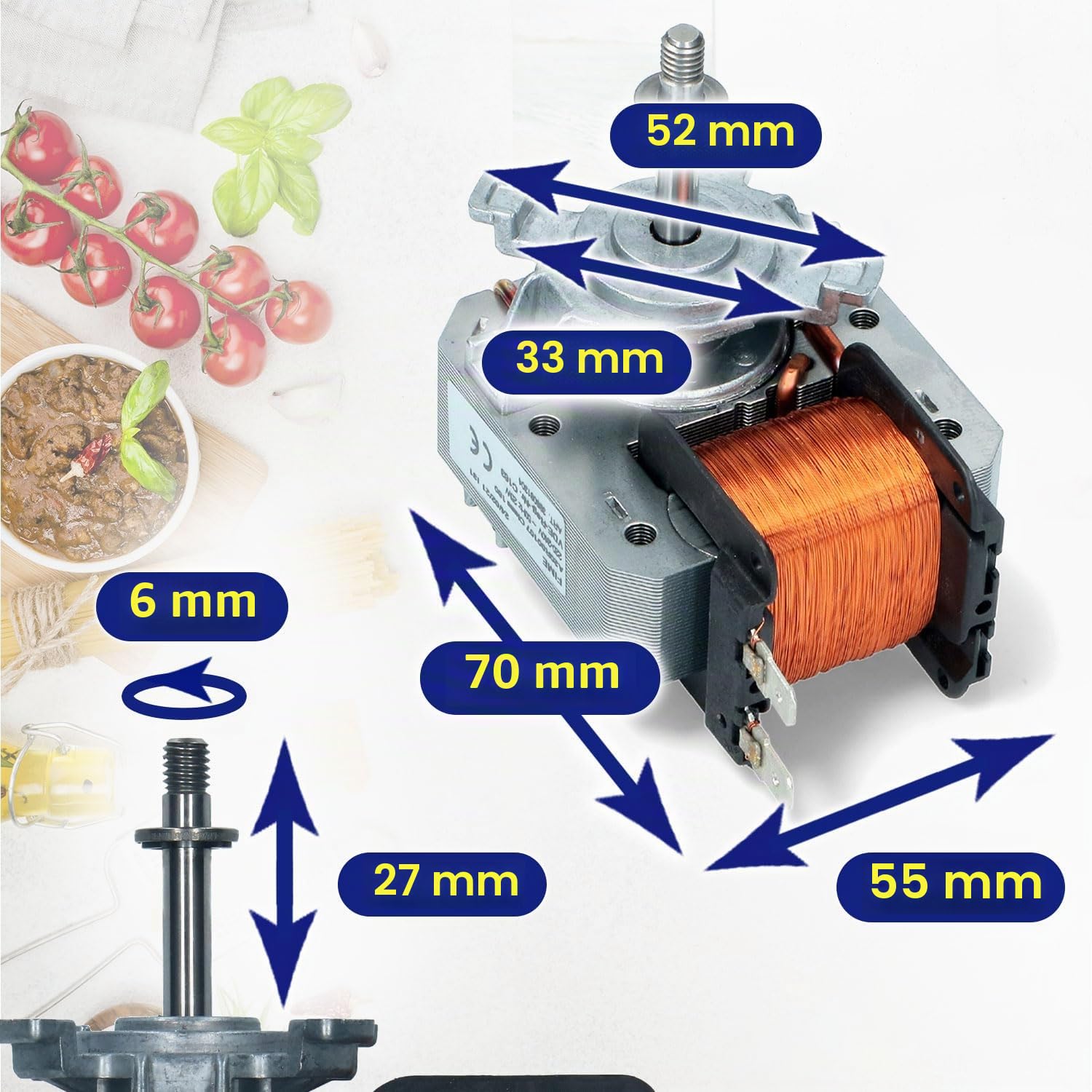 Motor Heißluftgebläse für Backofen 25W 220-240V 50Hz mit dem Originalcode 3890813045 389081304/5 für AEG für Electrolux für Zanussi - MADE IN EU - Garantie 10 Jahre - MONTERAL