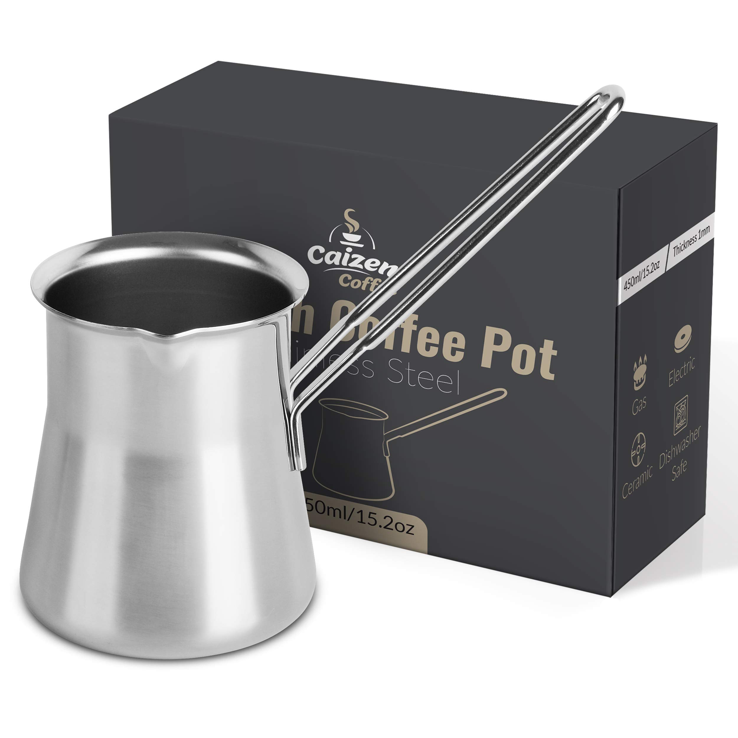 Buy Turkish Coffee Pot, Brew Delicious Espresso Stainless Steel 440ml