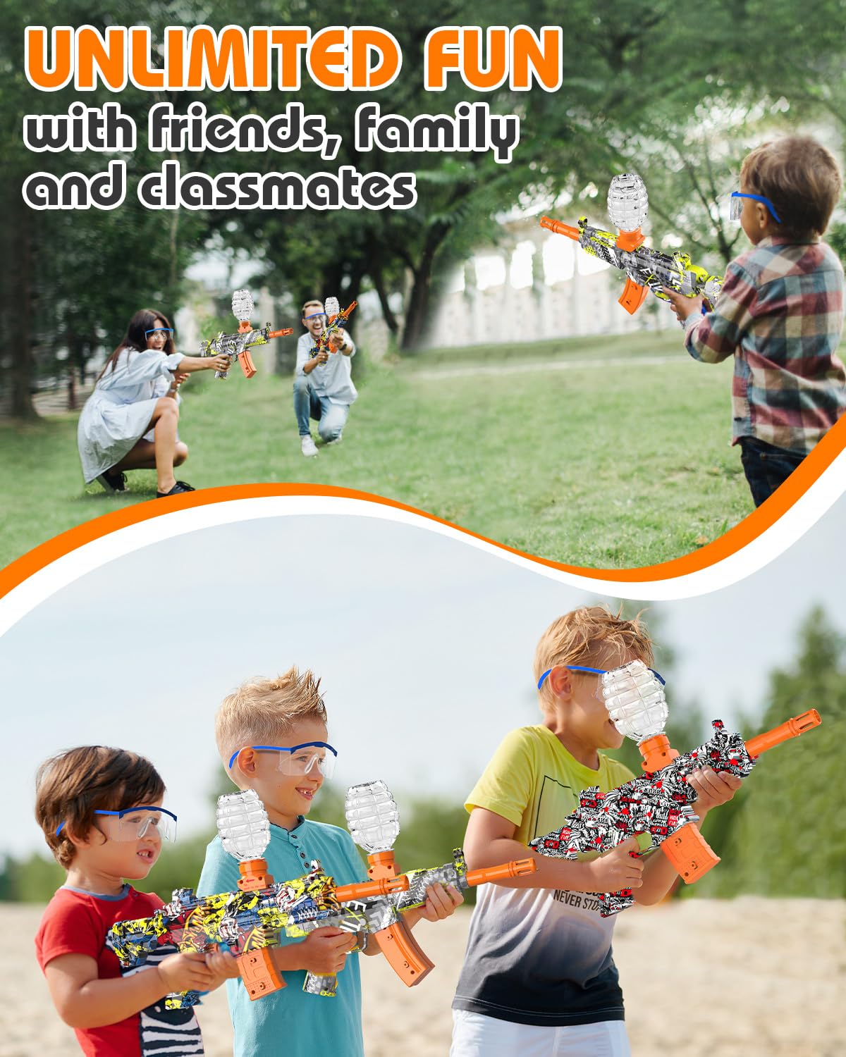 Gel Blaster Toys Set of 2 for Outdoor Team Games Birthday