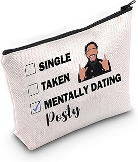 PWHAOO Music Lover Inspired Gift Mentally Dating P Makeup Bag Cosmetic Bag for Music Fans (Dating P C)