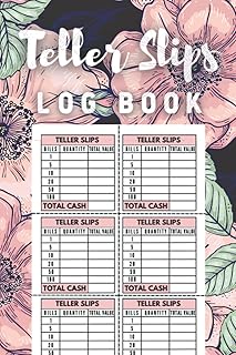 Teller Slips Logbook: ash Breakdown Teller Slip | cash breakdown sheet for budgeting |Cash Expense Tracker | 6 x 9 Inches 99 Pages