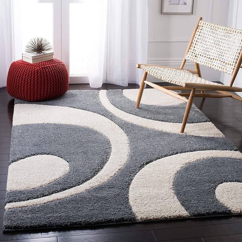 Image of Shaggy Carpet for Living Room 6 X 8 FEET Fluffy Plush Area Rug, Thick Fur Floor Carpet Modern Cozy Rug for Home Decor, Kids Room Bedside Hall, Durable Comfortable Shaggy Rug (Light Grey)