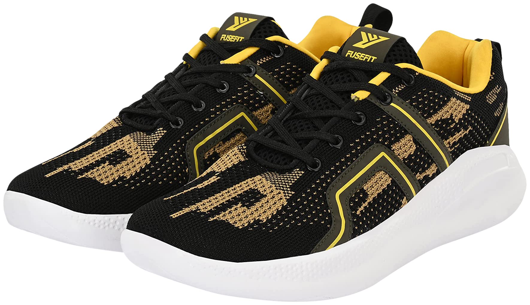 Fusefit Comfortable Mens Denver Ii Running Shoe Black/Gold (B09BY8SBYK) Amazon Price History, Amazon Price Tracker