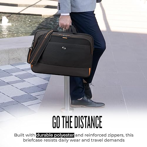 Miniatura 5 de Solo New York Maletín – Bolsa de transporte para laptop para mujeres y hombres, breve para viajes y trabajo, bolsillo interno para tableta, correa