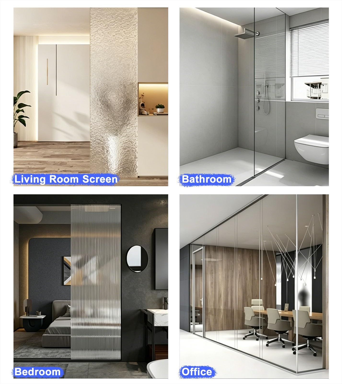 U profundo de aluminio Perfil Empotrado Para Puerta De Vidrio Sin Marco (apto Para Espesor De 12 Mm), 2 Rieles De Ducha De Aluminio En Forma De F Con Junta(White,180cm/5.9ft)