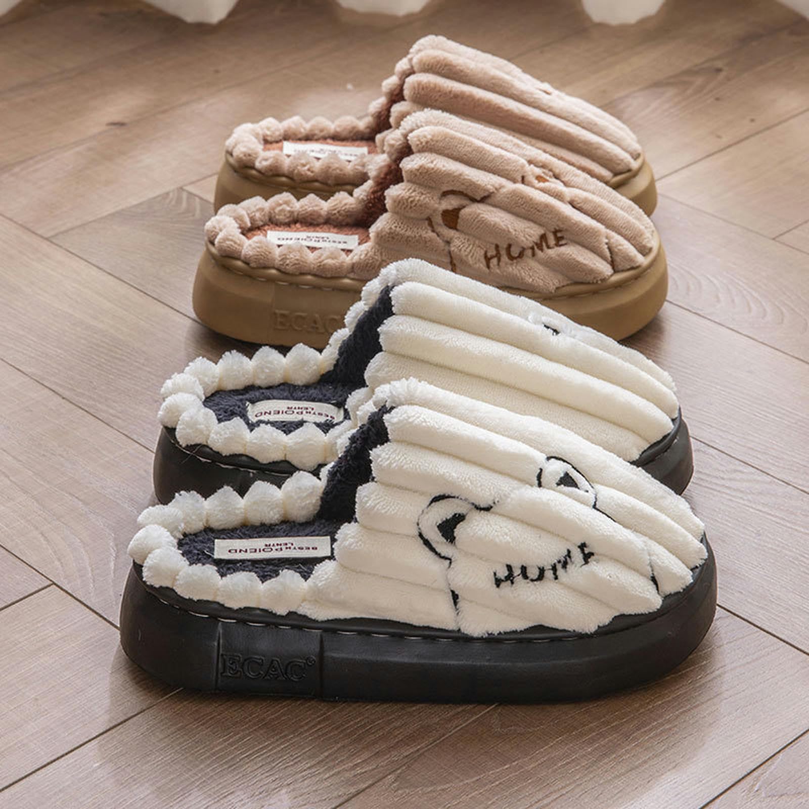 Pantuflas cálidas de dinosaurio para casa, con forro de invierno, para interiores, color rosa, 38-39