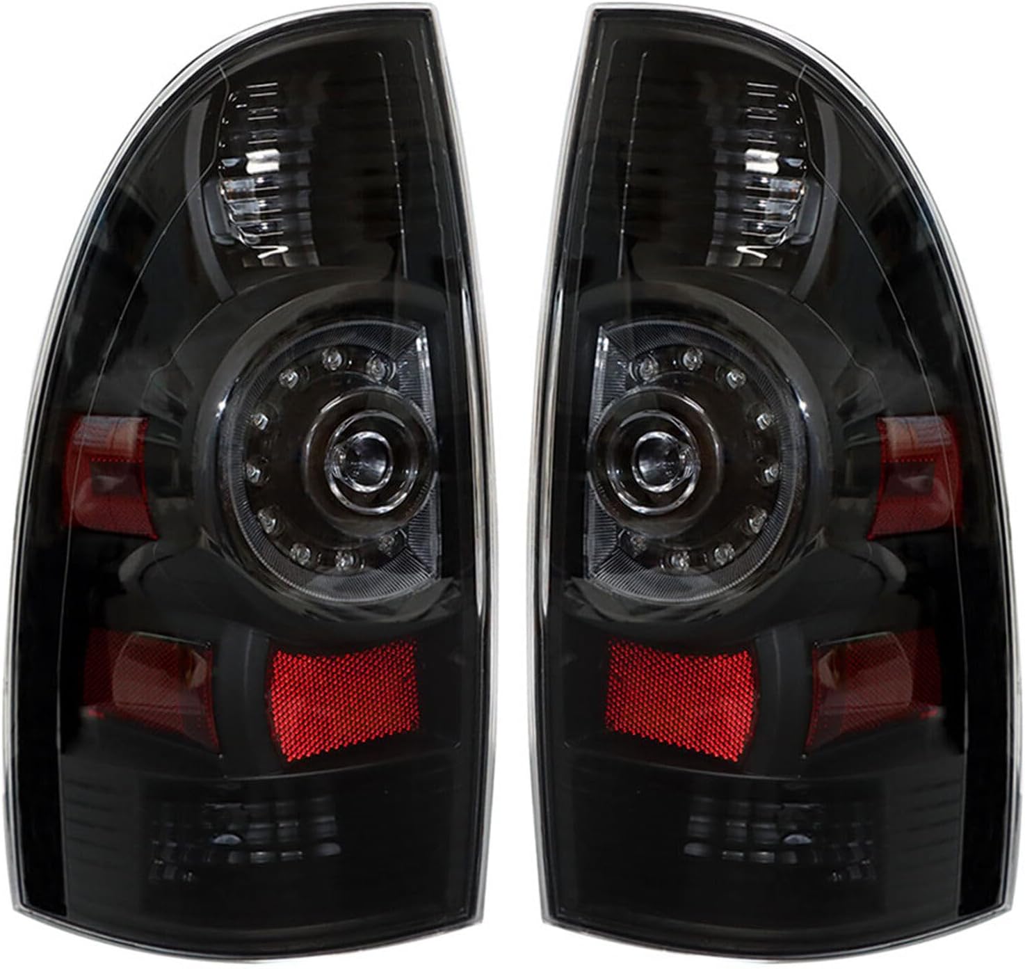 WFLNHB Tail Lights Replacement for 2005-2015 Toyota Tacoma Smoked Rear Brake Lamp Taillights Passenger and Driver Side 8156004160 8155004160