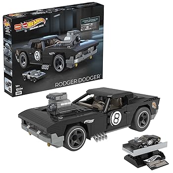 MEGA Hot Wheels Vehicle Building Toy 1:20 Scale Roger Dodger 1011 Pieces