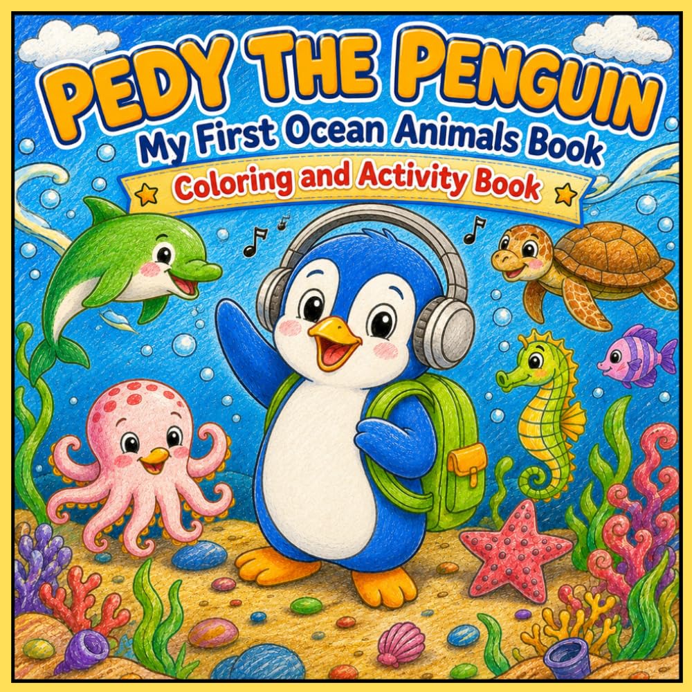 Pedy the Penguin: My First Ocean Animals Coloring and Activity Book (My First Pedy Adventure Books)
