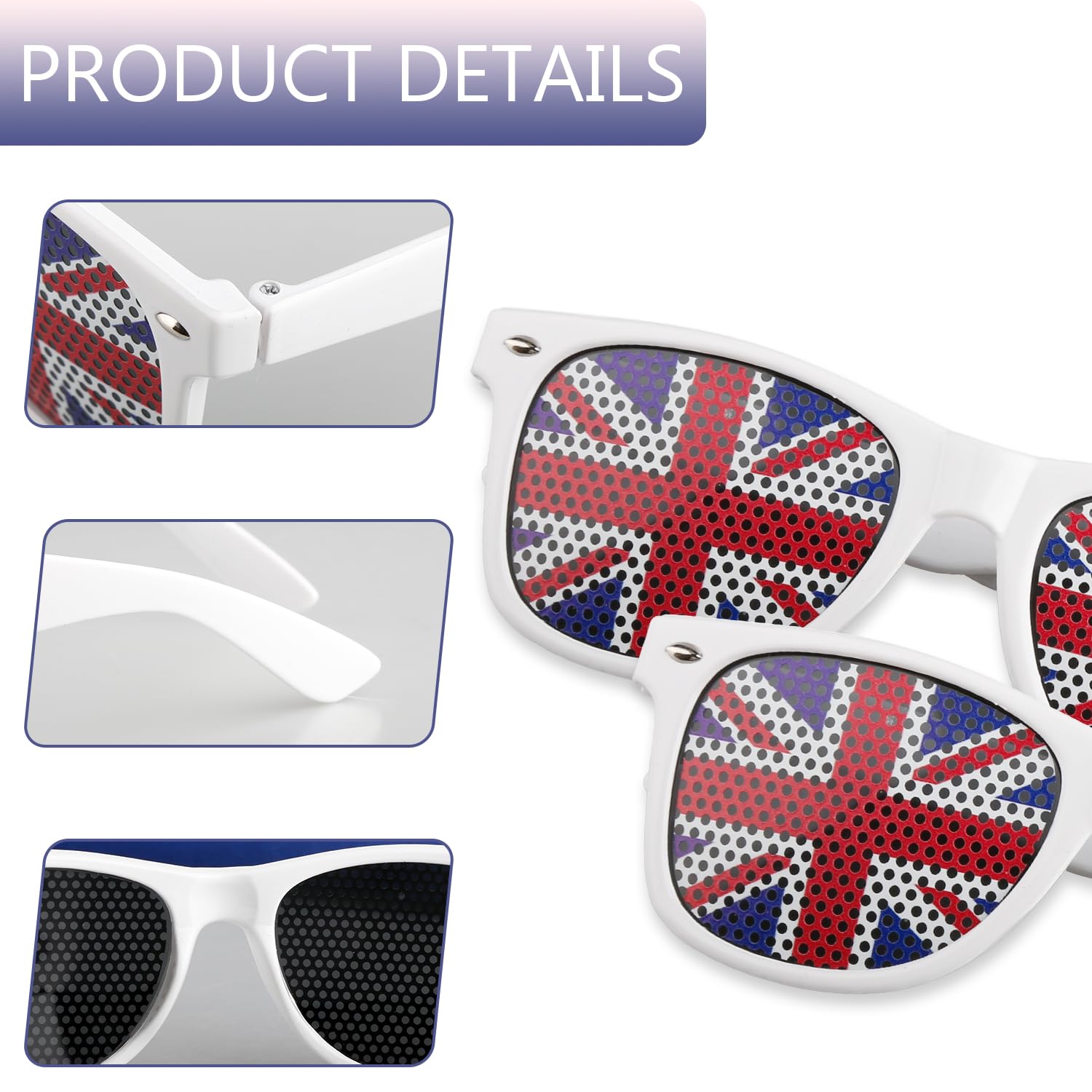 Thyonta 2 PCS Union Jack Glasses - Image 3