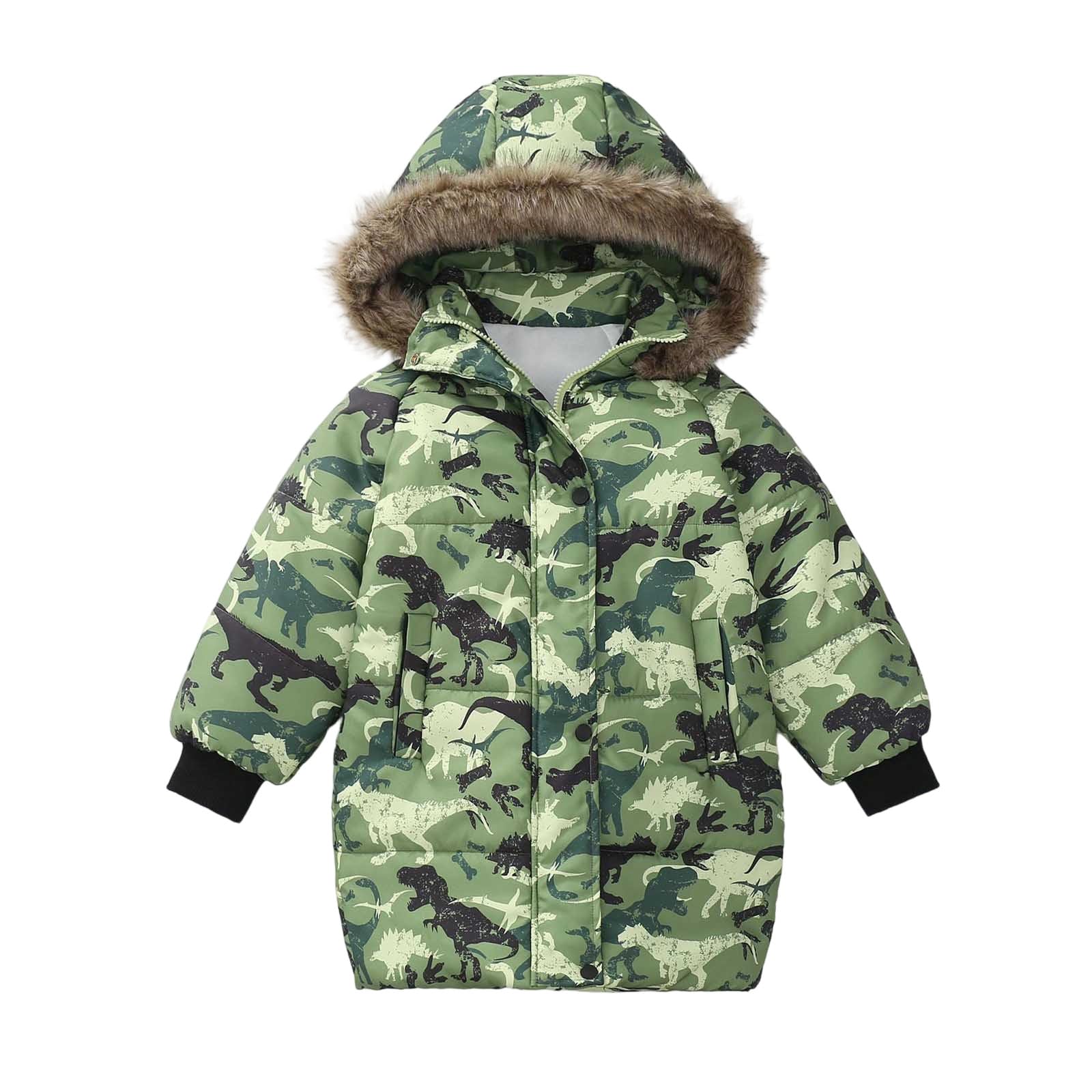 Genérico Chaqueta Polipiel Niña - Abrigo De Invierno Infantil con Capucha Forro Polar Cálido Chaqueta Impermeable Cremallera para Niñas