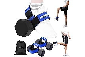 Adjustable Dumbbell Foot Attachment for Tibialis Anterior and Hip Flexor Exercises