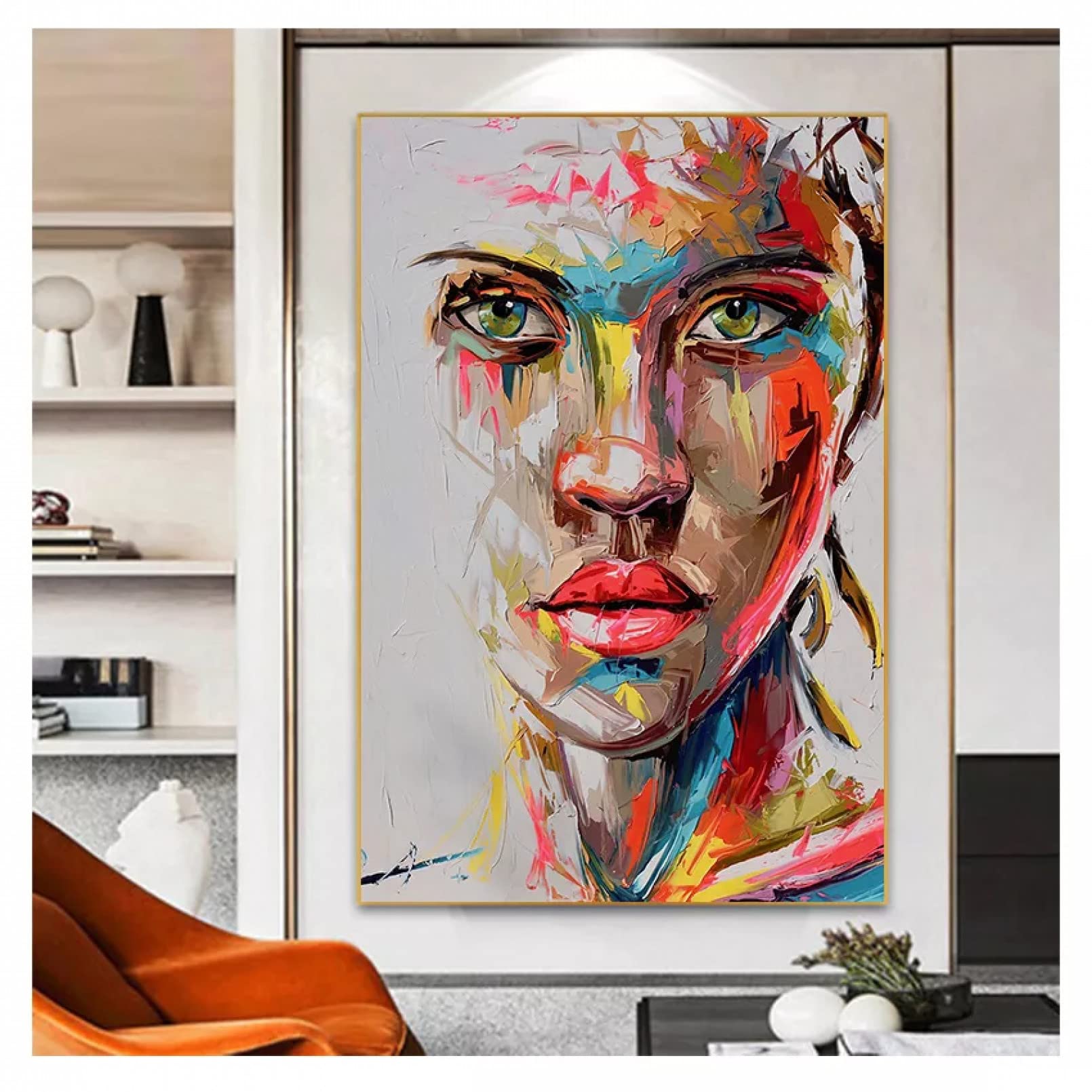 Lienzo de pintura moderna abstracto de gran tamaño para decoración del hogar sin marco
