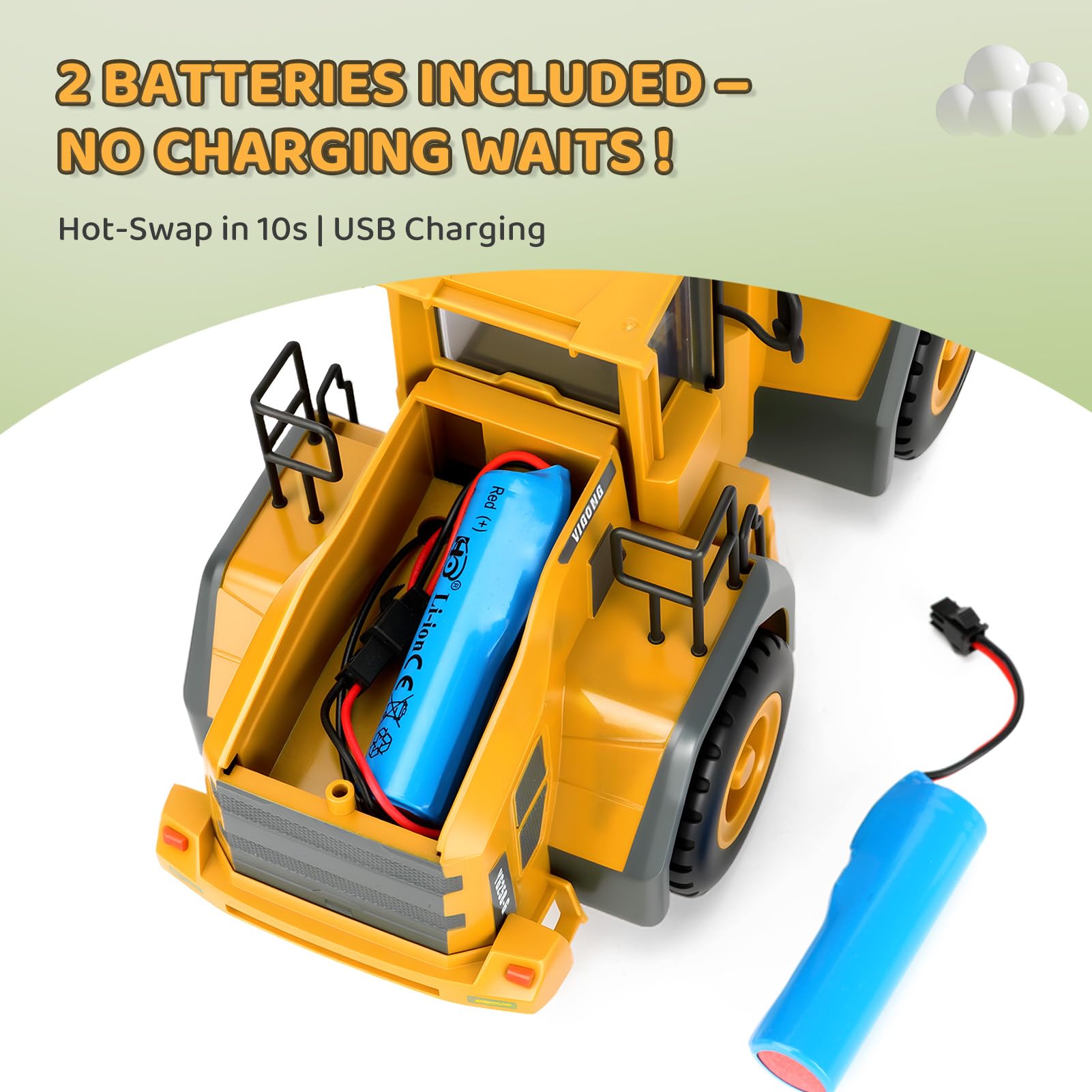 9-Kanal RC Planierraupe 2.4GHz - Mit Alu-Schaufel & Soundeffekten