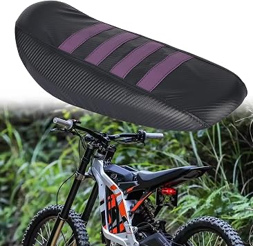 Surron Light Bee Electric Dirt Bike Seat with Cover Waterproof Complete Seat Assembly, Compatible with Sur Ron Light Bee S/X, Segway X160/X260, Purple