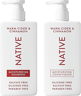Native Warm Cider & Cinnamon Shampoo and Conditioner Contain Naturally Derived Ingredients | All Hair Types, Color & Treated, Fine to Dry Damaged, Sulfate & Dye Free - 2-Pack