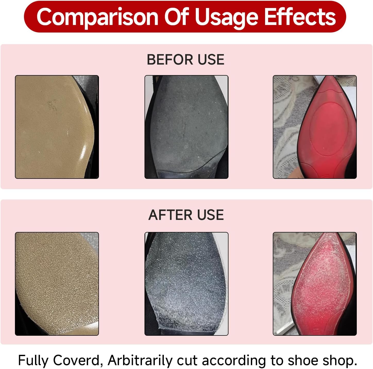 39 in Shoe Sole Protector for Heels & Sneakers, Red Bottom Shoe Protector, Louboutin Sole Protector, Sole Protector for Sneakers, Clear Shoe Bottom Protector for High Heel Shoes(White) - Image 4