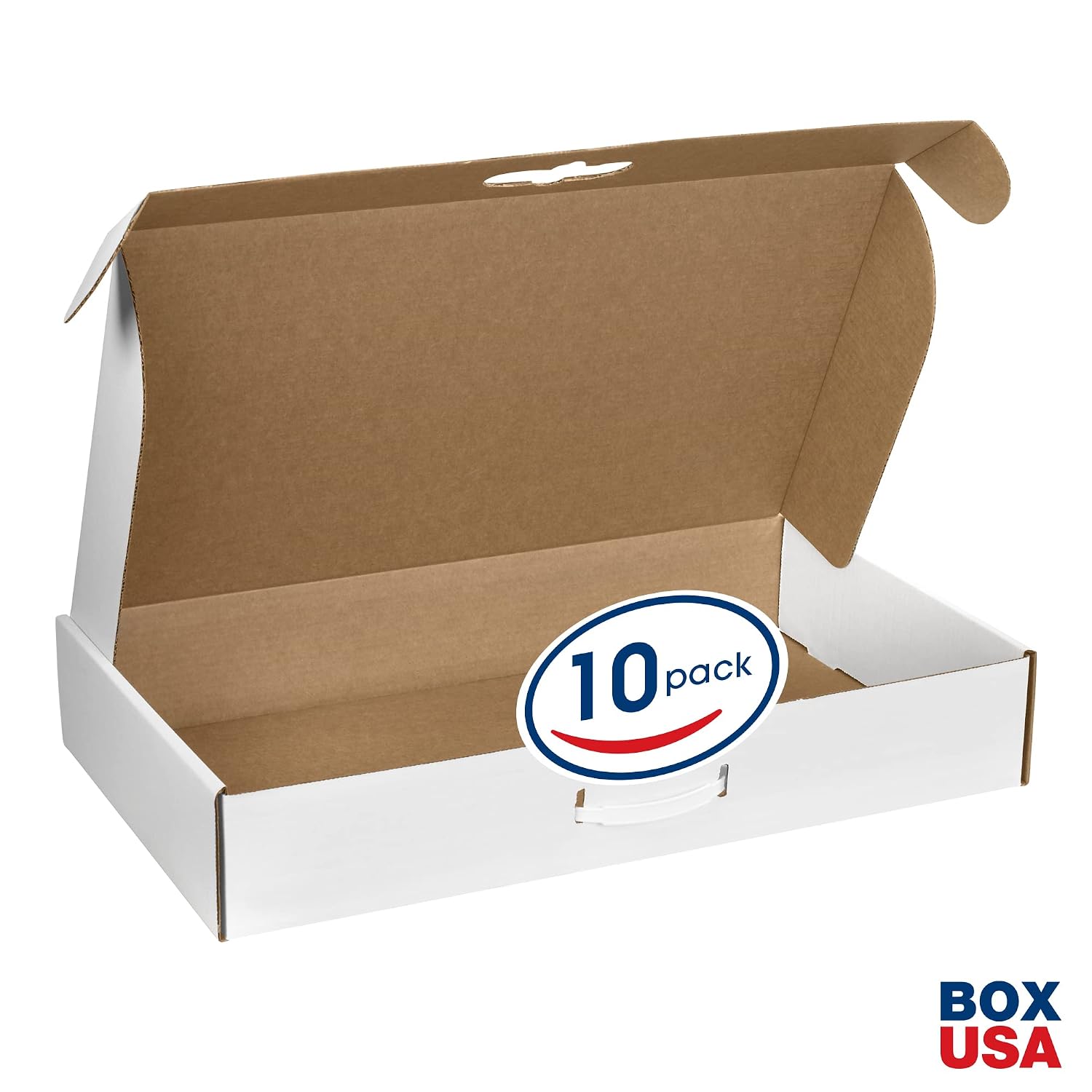BOX USA BMCC6 24"L x 14"W x 4"H, White (Pack of 10)