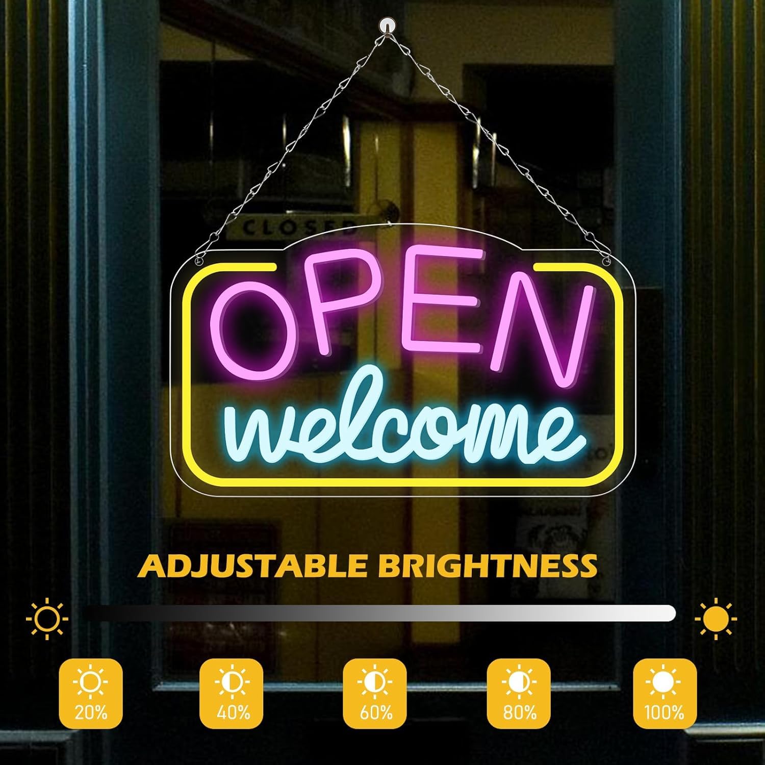 SOLIDEE LED OPEN neon bord aangedreven door USB neon