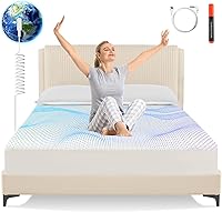 Vista 10 de Hojas de conexión a tierra tamaño queen, sábana ajustada con 10% fibra de plata pura y 90% algodón orgánico para cama con cable de conexión a tierra