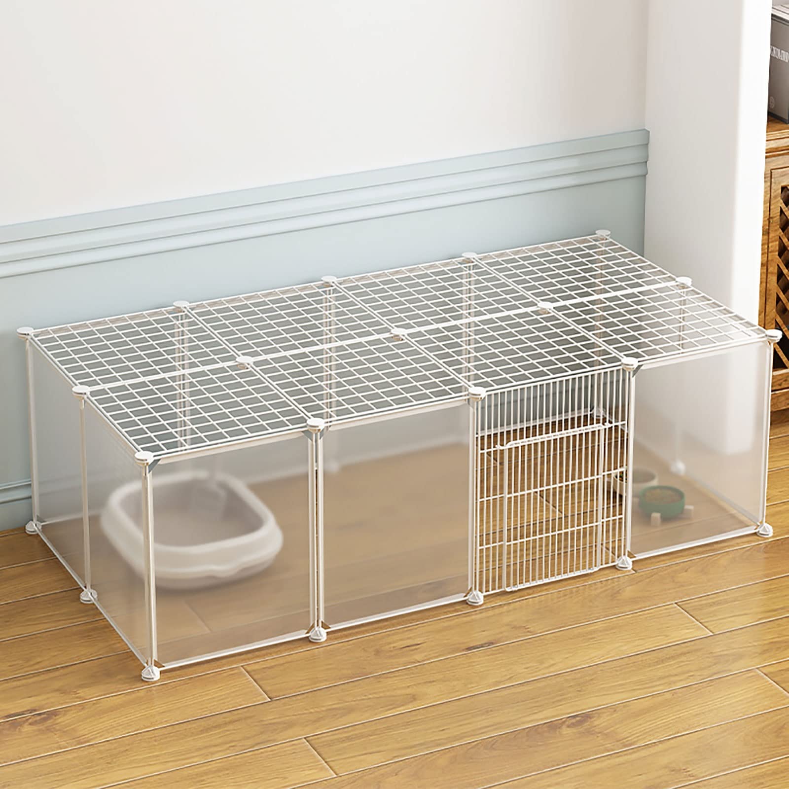 Gabbia per gatti - Gabbie per gatti Recinto per gatti da interno Recinto per gatti Gabbia per furetti Trasportini per cani Cucce per gatti Facile da pulire - Ampio spazio per esercizi Ideale per 1-3