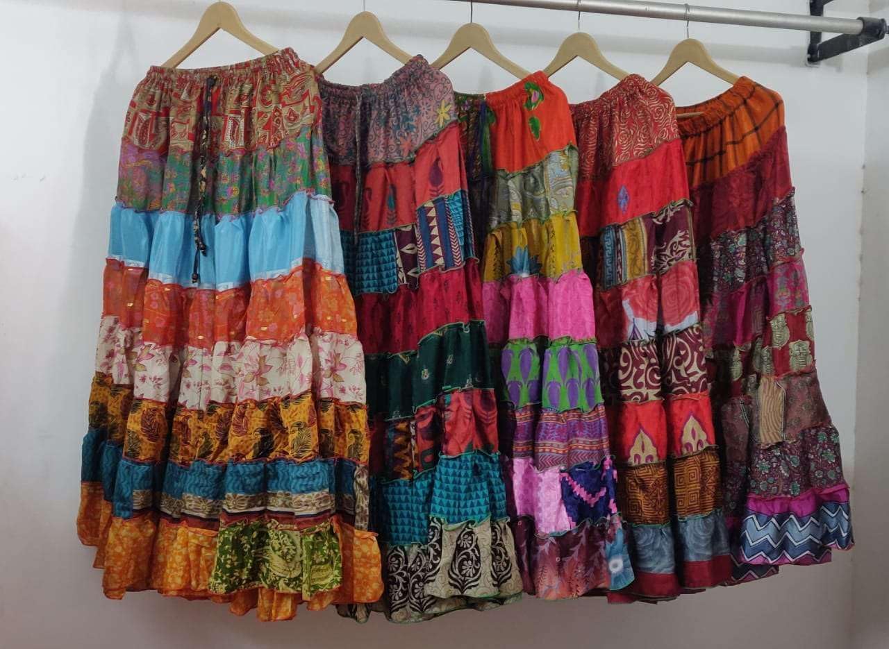 Wevez Women's Pack of 3 Tribal Style 7-Layer Skirt, One Size, Assorted - Image 3