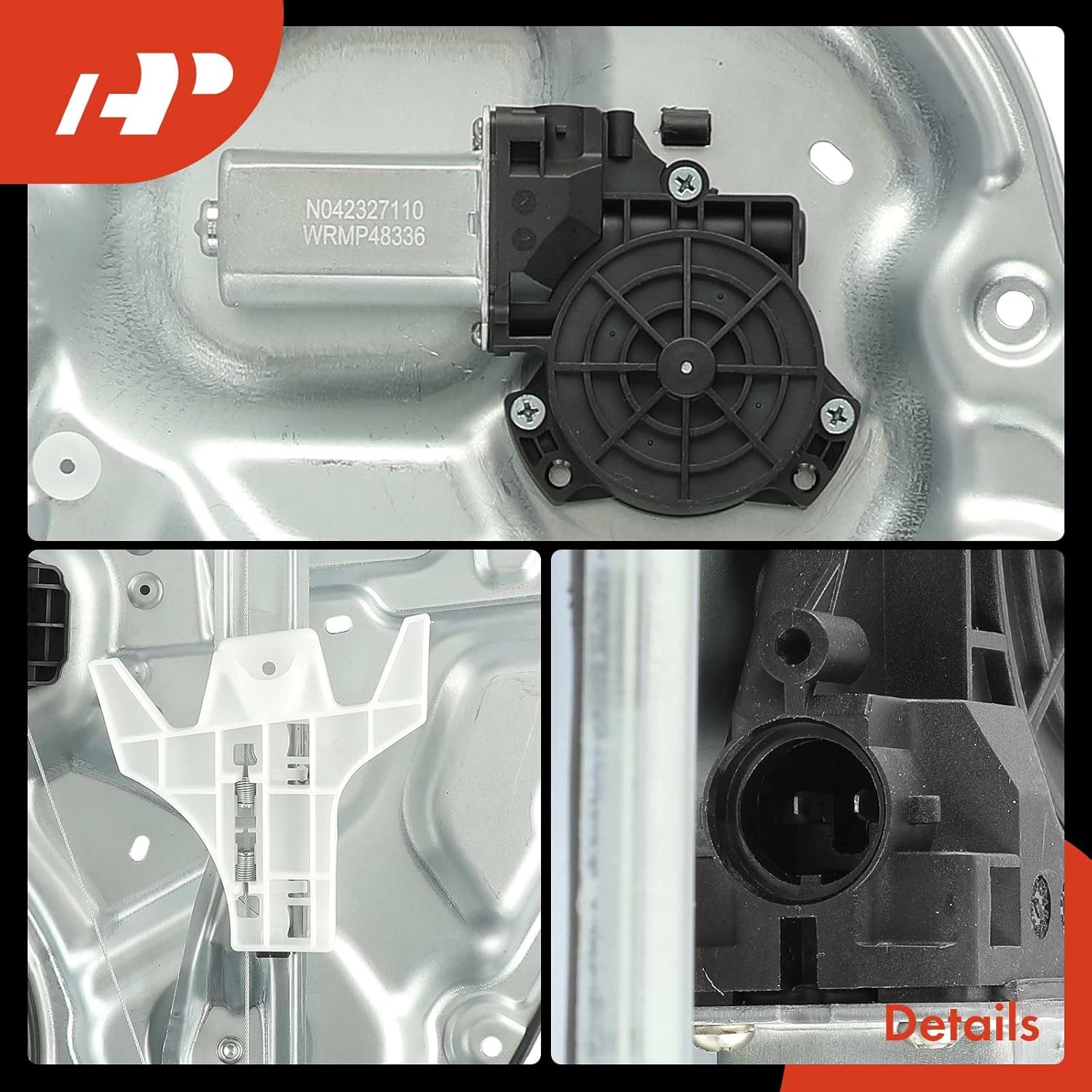 A-Premium Rear Left Driver Side Electric Power Window Regulator with Motor Compatible with Hyundai Elantra 2007-2010, Sedan