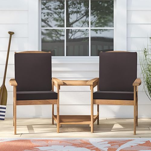 Miniatura 2 de LFNOONE Cojines para sillas de patio al aire libre de 17 x 17 pulgadas, resistentes al agua, cojines para sillas de jardín, coloridos tapetes para