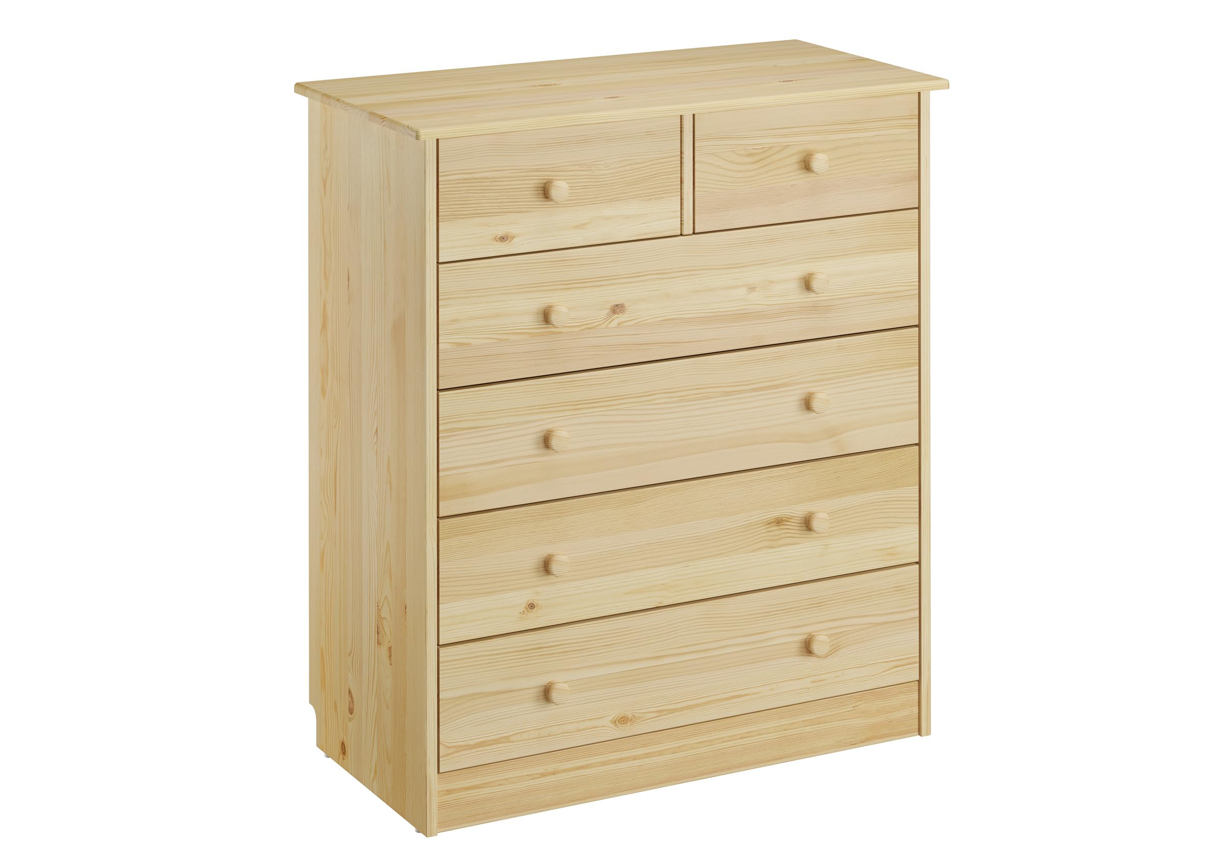 Erst-Holz Commode en pin Naturel avec 2 Petits et 4 Grands tiroirs 90.50-13