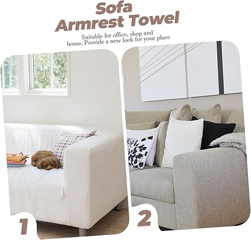 Miniatura 6 de IMIKEYA Funda elástica para reposabrazos de 4 piezas, funda universal para sillón reclinable, fundas reclinables para consola central reclinable,