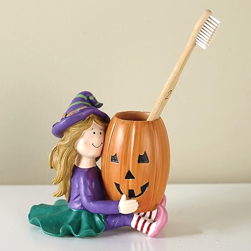 Miniatura 4 de Soporte de cerámica para cepillos de dientes de Halloween Friends con gran apertura