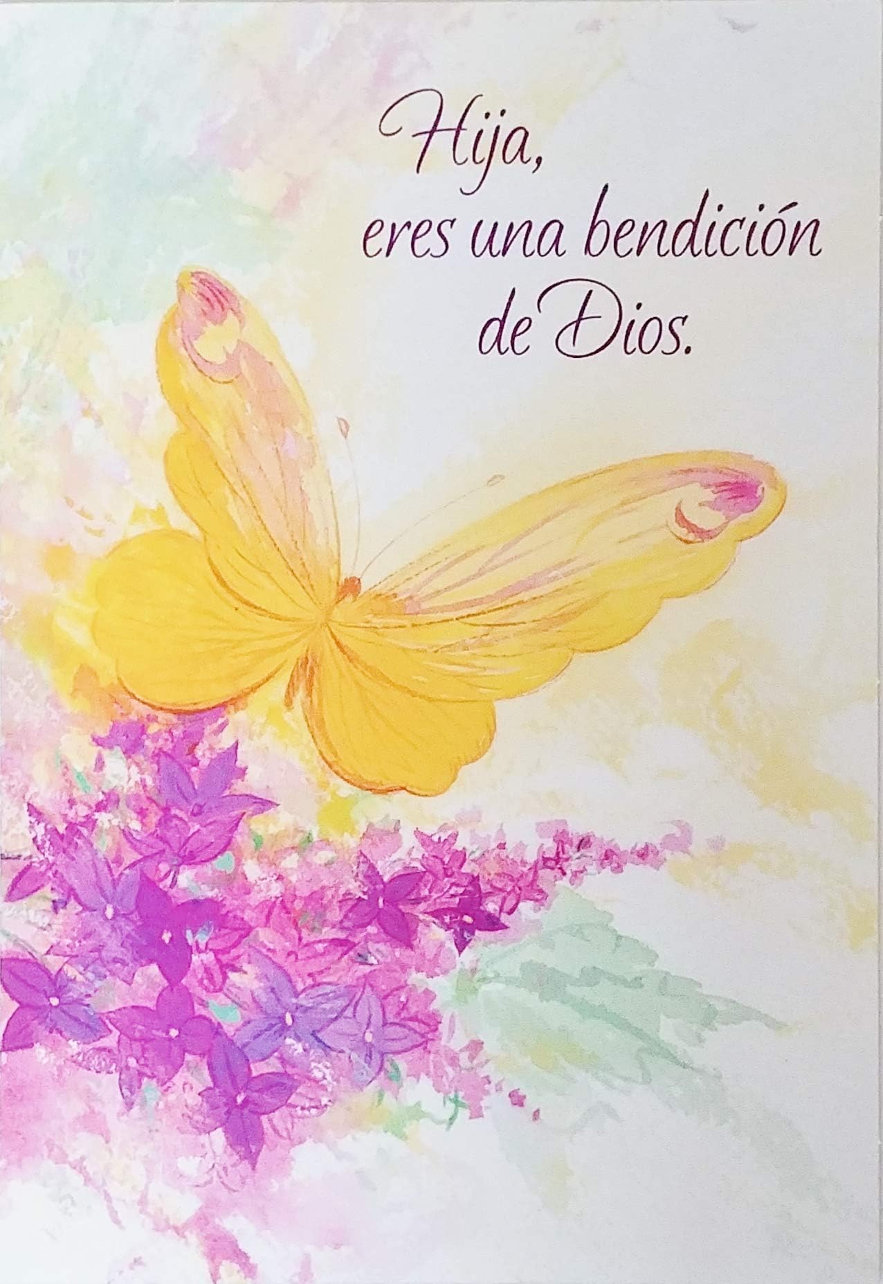 Hija Eres Una Bendicion de Dios Feliz Cumpleanos - Daughter You Are A Blessing from God Religious Happy Birthday Greeting Card in Spanish Espanol with