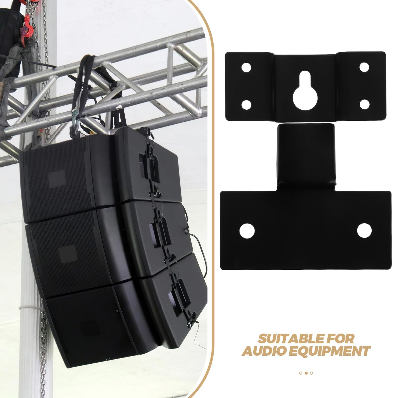 VILLCASE 10juegos Rack de Altavoces Colgador de Altavoz Soporte Metálico para Altavoz Soportes de Pared para Audio Salas de Estar Oficinas y Eventos