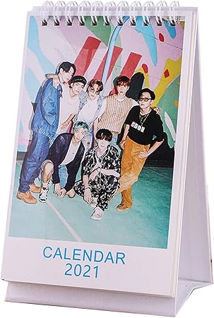 Amazon 防弾少年団 カレンダー B T S 卓上 カレンダー 21年 デスクカレンダ かわいい 人格カレンダー 小道具 オフィス用品 文房具 韓流 応援グッズ B カレンダー 文房具 オフィス用品