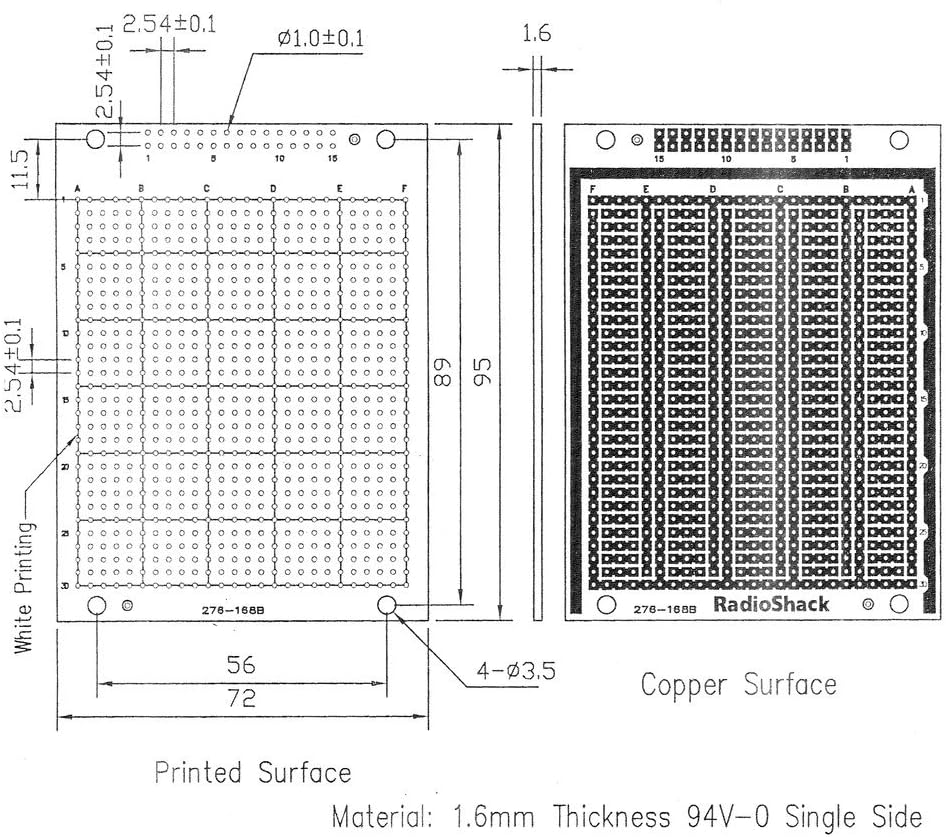 New Deal Universal Component PC Board 780 Holes