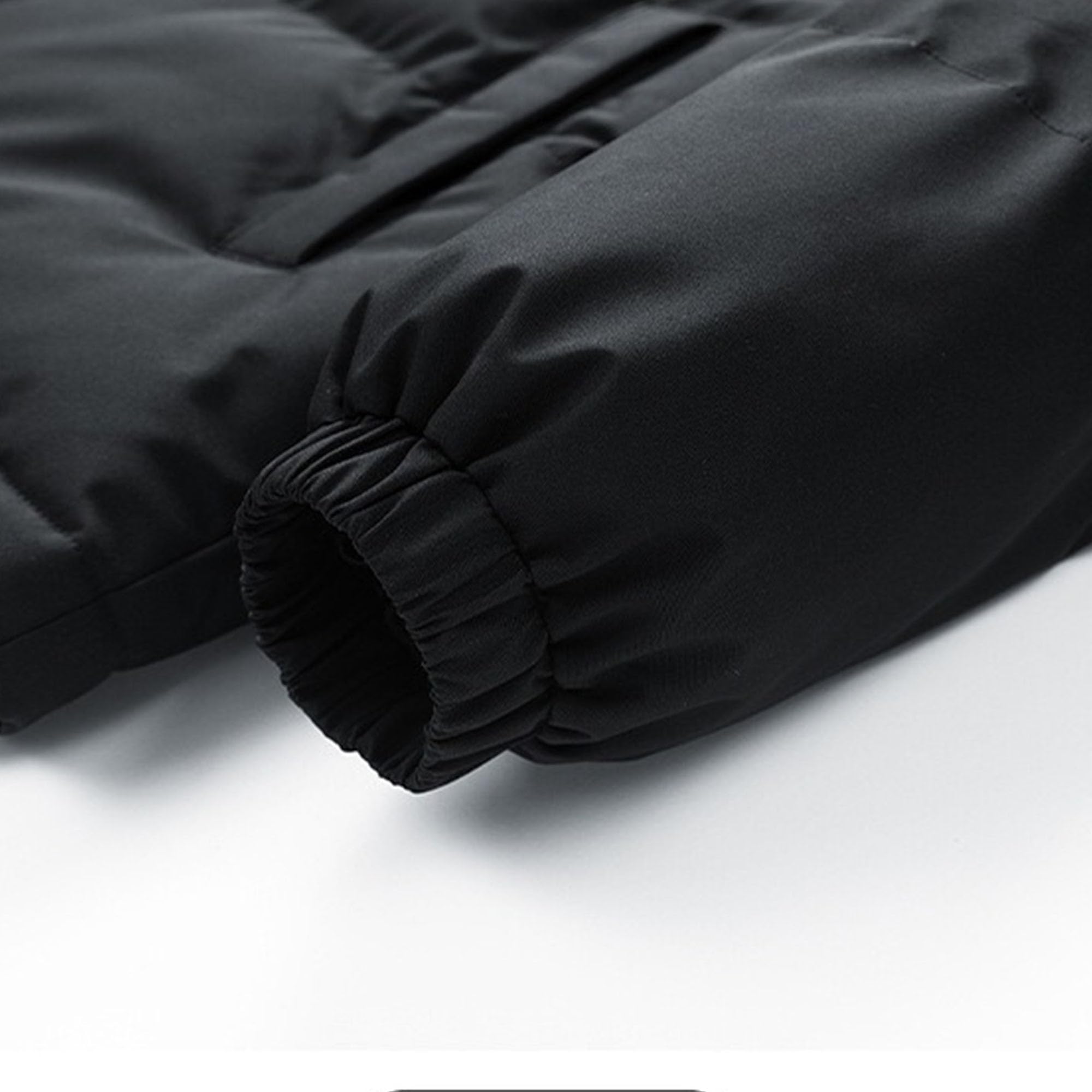 Chaqueta de plumón gruesa y cálida con capucha para hombre, con cremallera, abrigo con capucha para hombre, chaqueta acolchada de invierno para hombre