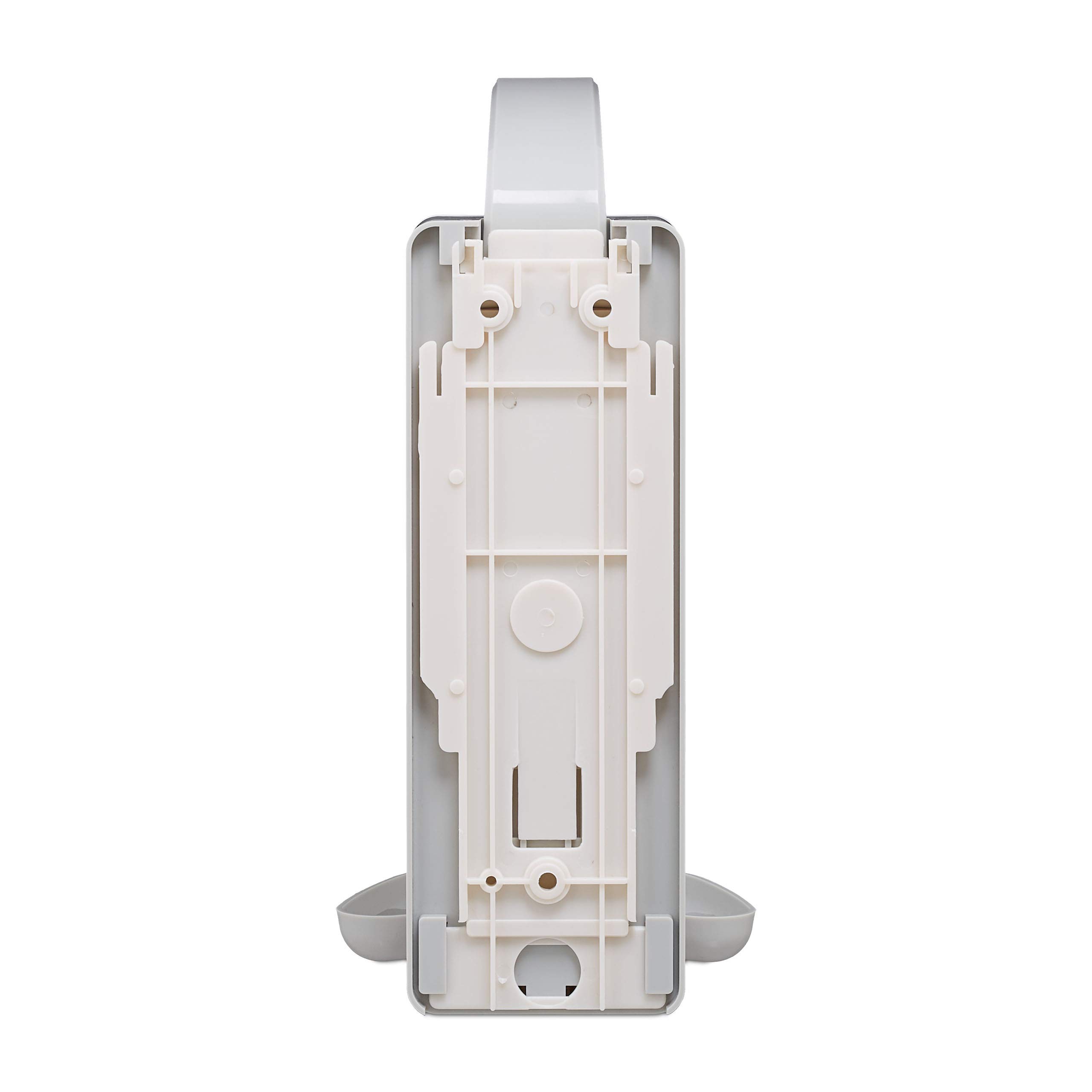 2 Dispensadores de Jabón para Pared, 1000 ml, Bandeja Goteo, Dosificador Desinfectante, Palanca Brazo, ABS, Blanco