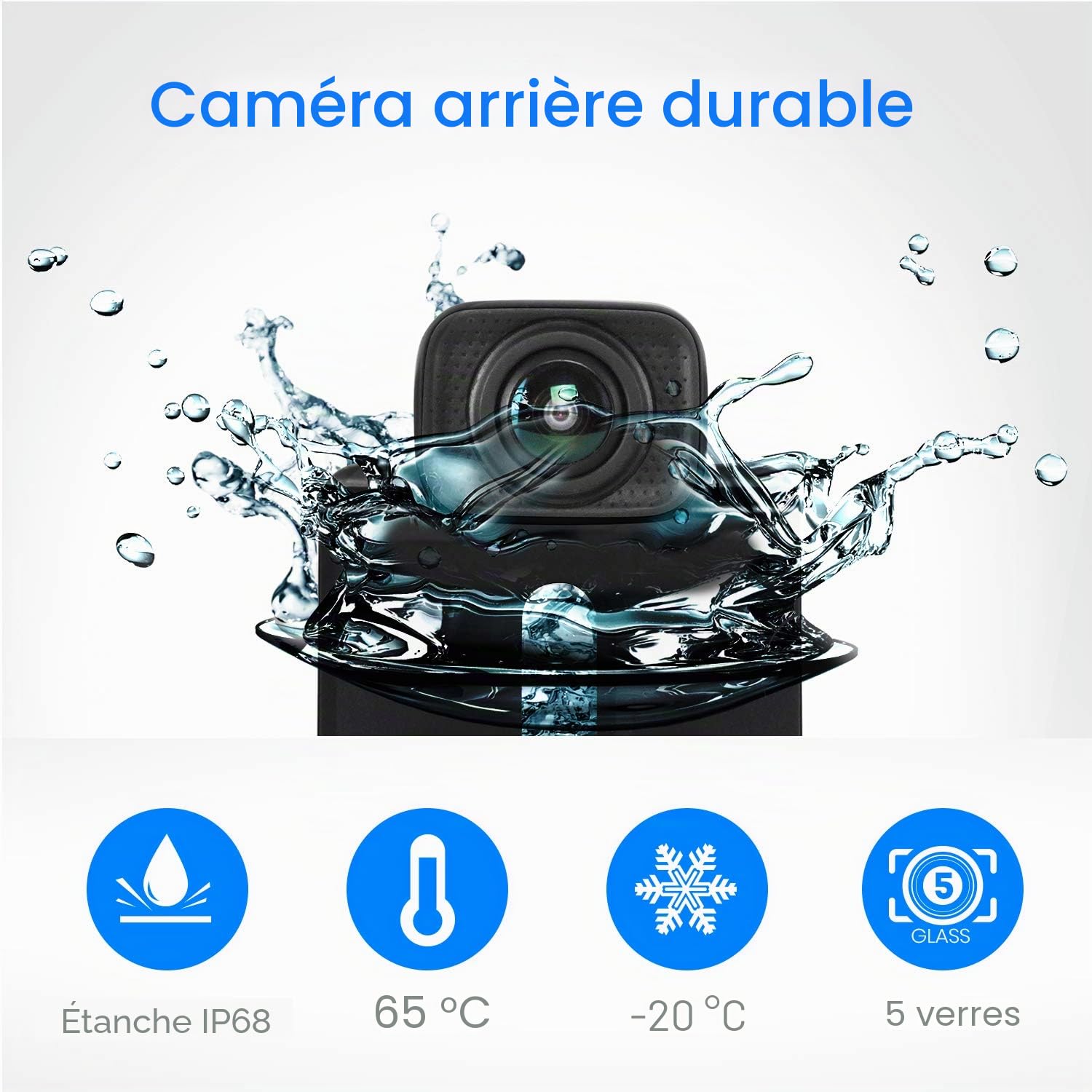 Auto-Vox W5 Camera de Recul sans Fil: Camera de Recul Numérique avec Écran De 4,5", Facile à Installer, Caméra de Recul de Voiture à Vision Nocturne pour Camions, SUV, Fourgonnettes et Remorques