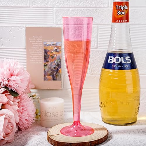 Vista 69 de WDF Paquete de 36 copas de champán de plástico azul transparente, 7 onzas, copas de champán azules, vasos de champán desechables para fiestas