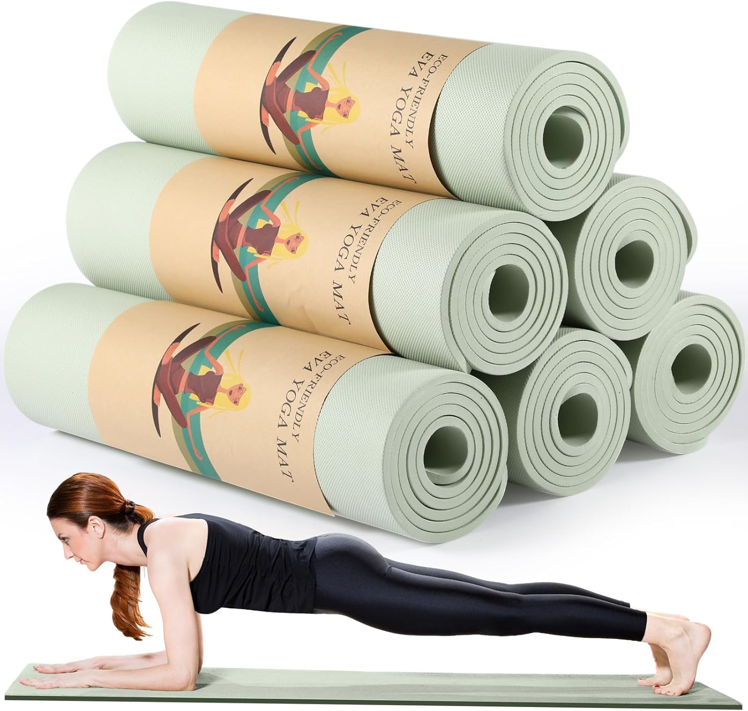 Timgle 6 Pcs 10mm Thick Yoga Mat Bulk, 68 x 24 Inches, Anti-Slip Tear-Resistant Exercise Mat for Adult Fitness, Stretching, Workout and Studio Timgle 6 Pcs 10mm Thick Yoga Mat Bulk, 68 x 24 Inches, Anti-Slip Tear-Resistant Exercise Mat for Adult Fitness, Stretching, Workout and Studio
