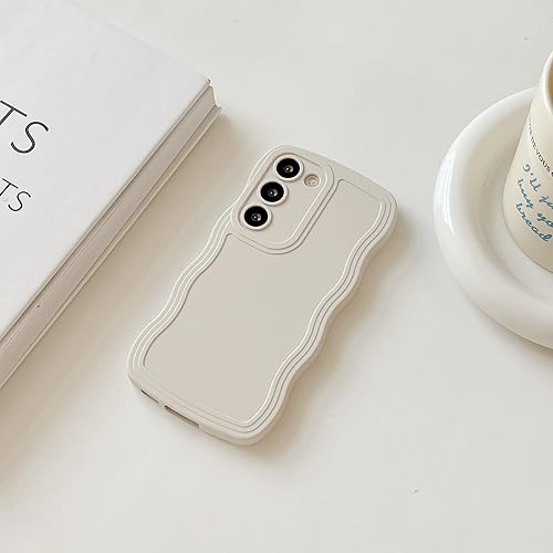 Miniatura 7 de UEEBAI Funda con marco ondulado para Samsung Galaxy S21 5G, bonito marco ondulado, ajuste delgado, a prueba de golpes, funda suave y bonita rizada,